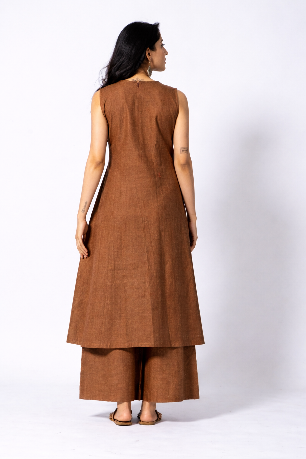 Women's Cotton Kurta pant sets - Brown