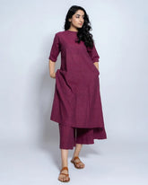 Women Solid Cotton Kurta Set