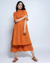 Women Solid Cotton Kurta Set