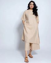 Women Solid Cotton Kurta Set