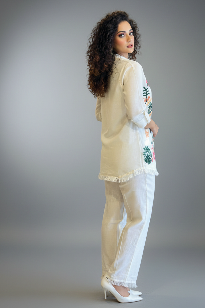 White Embroidery Cotton Cod Set