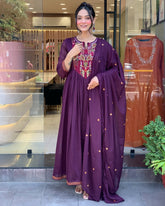 Purple Color Premium Cotton Suit Set