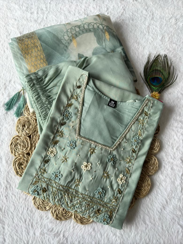 New Designers Kurta Pent Dupatta Set