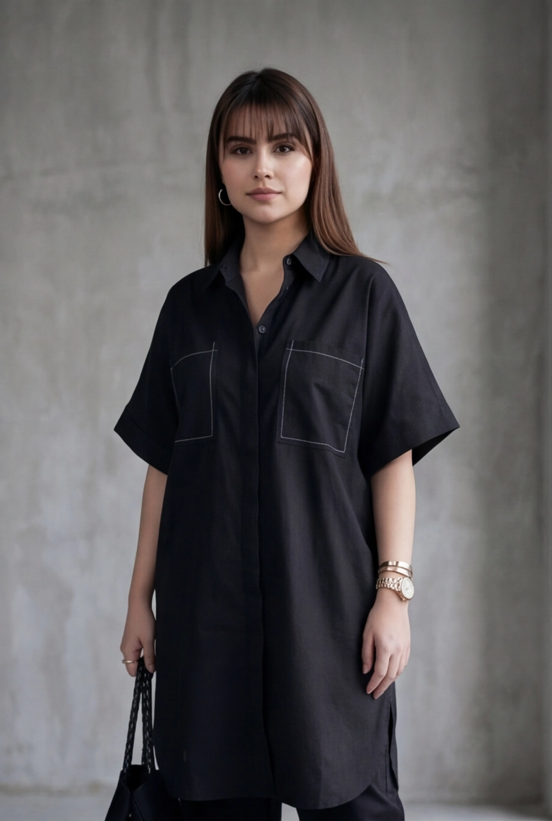 Women Cotton Thread Style Two-piece Suit