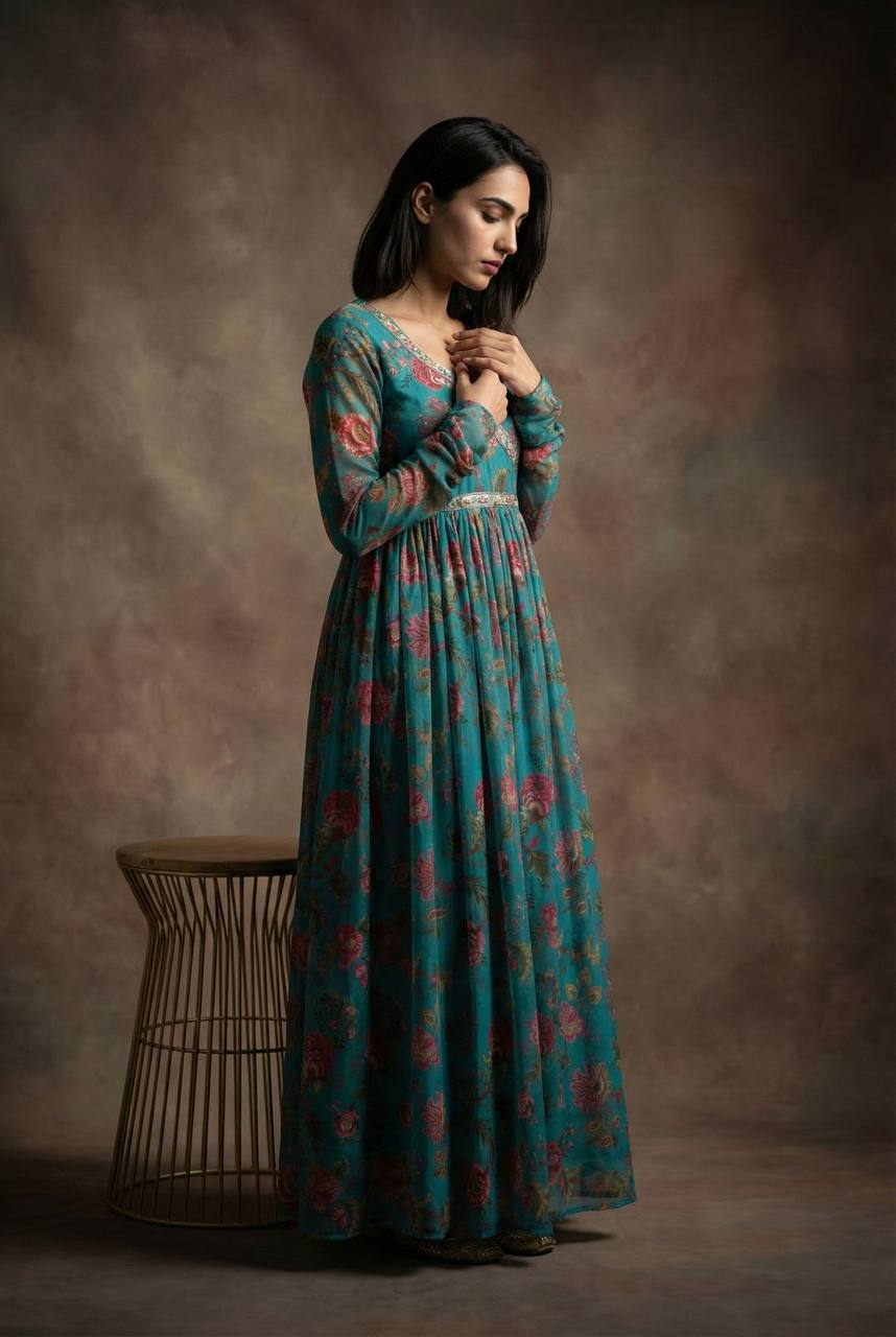 Heavy Tebby Organza Embroidered Outfit