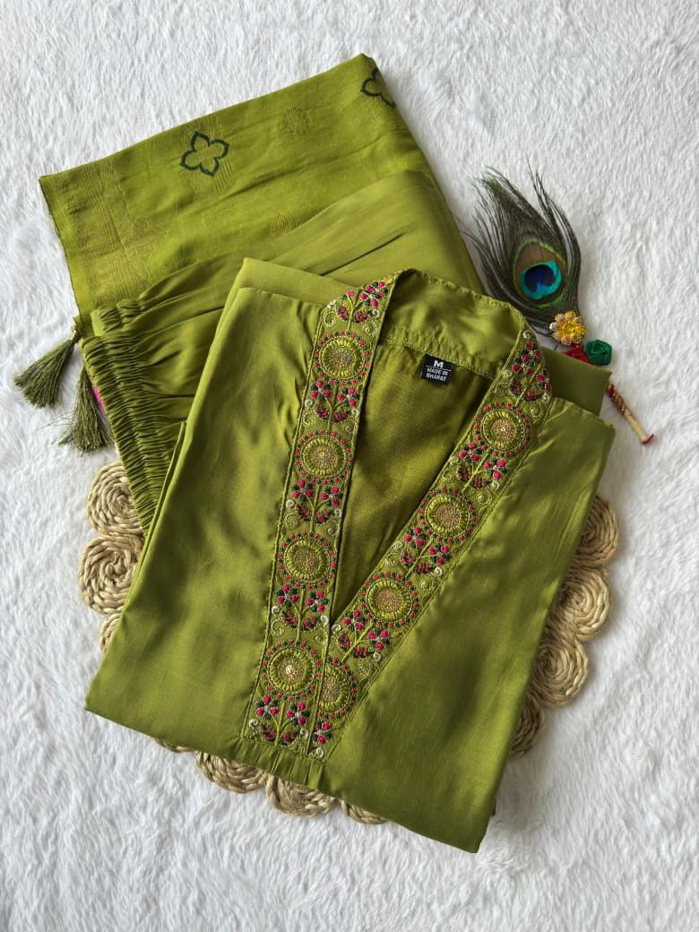 New Designers Kurta Pent Dupatta Set