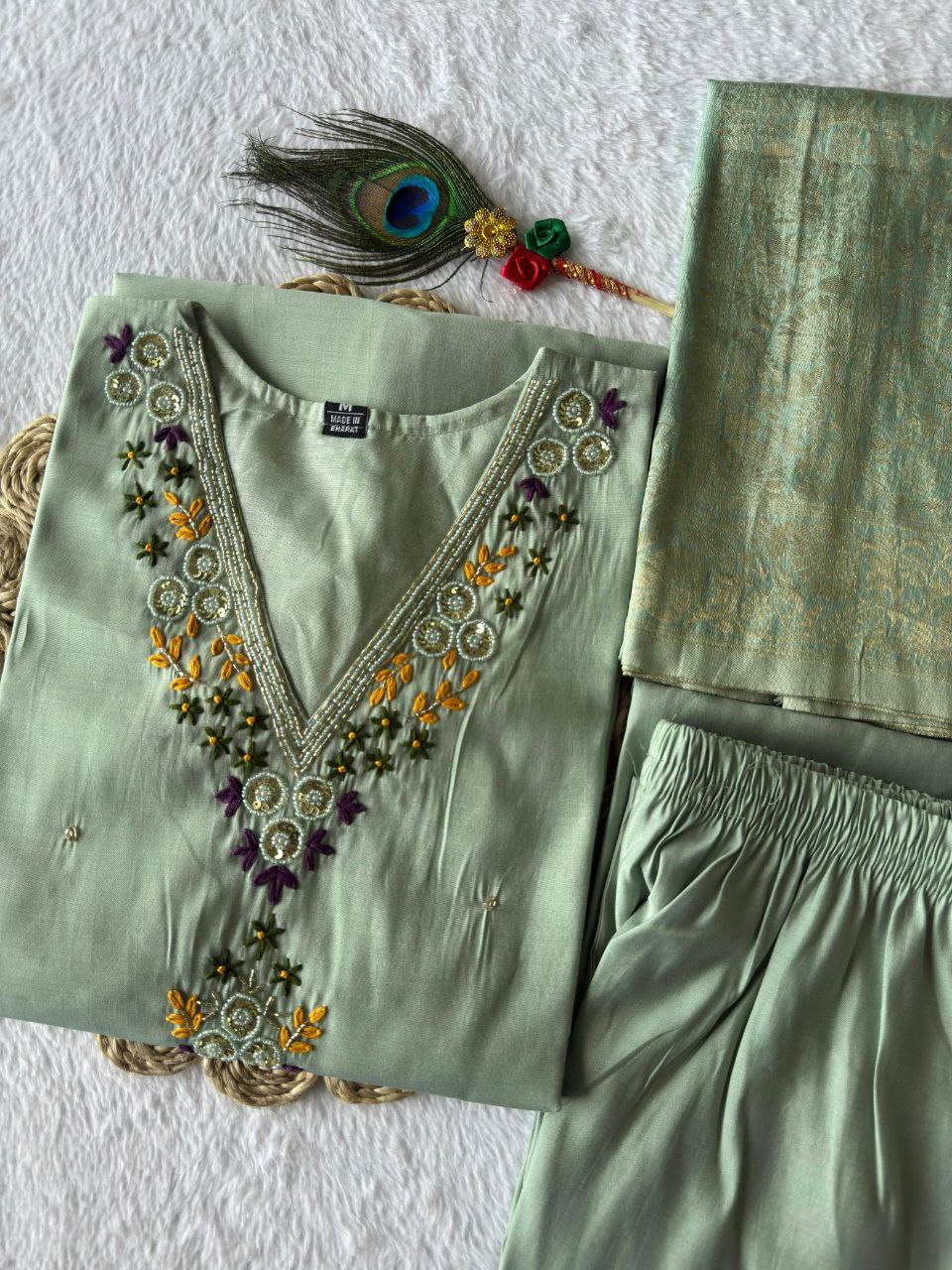 New Designers Kurta Pent Dupatta Set