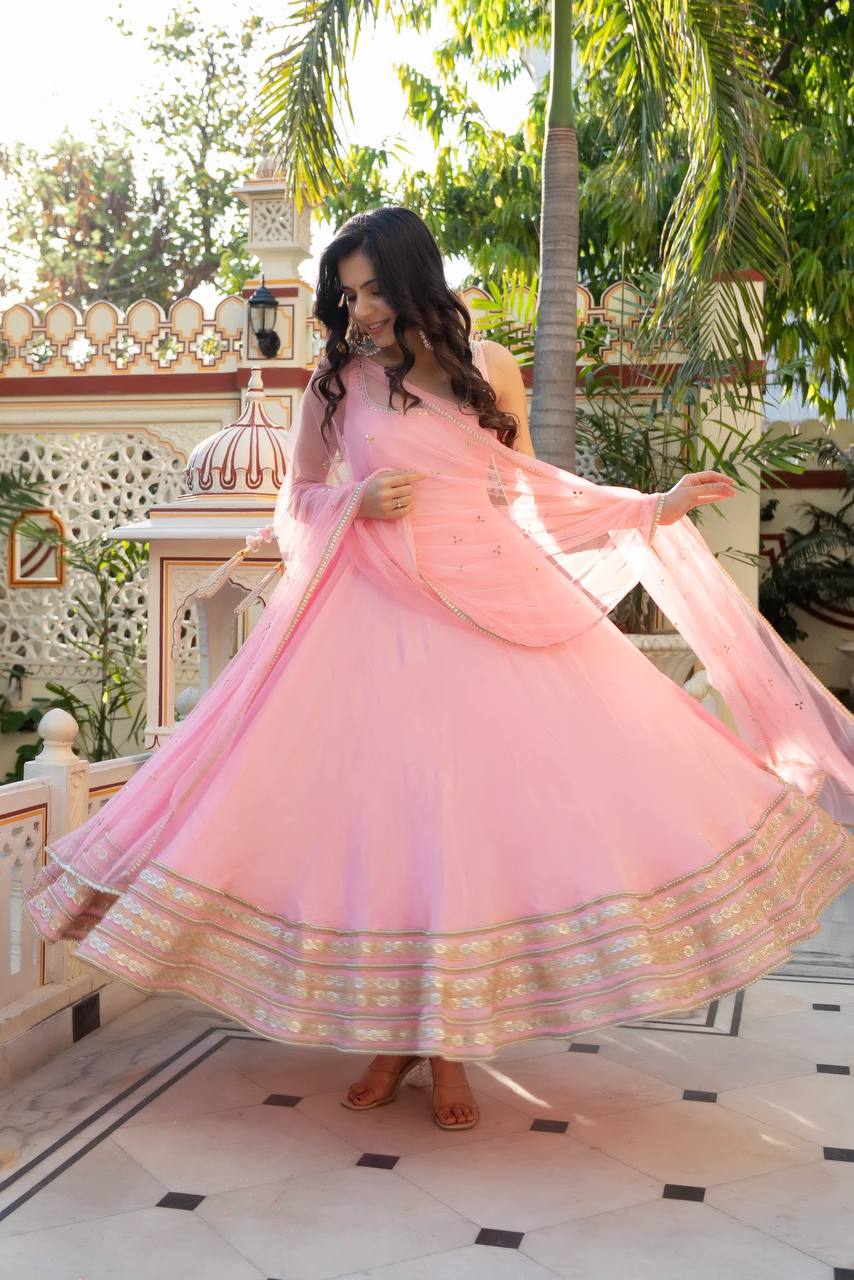 Pink Paradise Anarkali Set