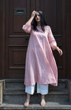 Cotton Stripe A line Kurta Set