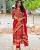 EXCLUSIVE DESIGNER HEAVY COTTON WITH EMBROIDERY WORK SUIT