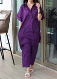 Women Cotton Thread Style Two-piece Suit