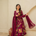 Purple Cotton Suit Set