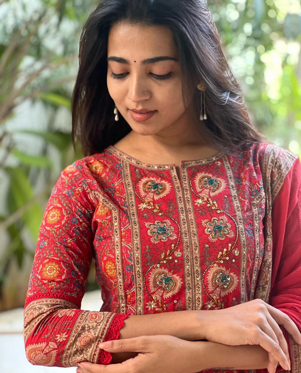 EXCLUSIVE DESIGNER HEAVY COTTON WITH EMBROIDERY WORK SUIT