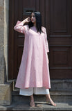 Cotton Stripe A line Kurta Set