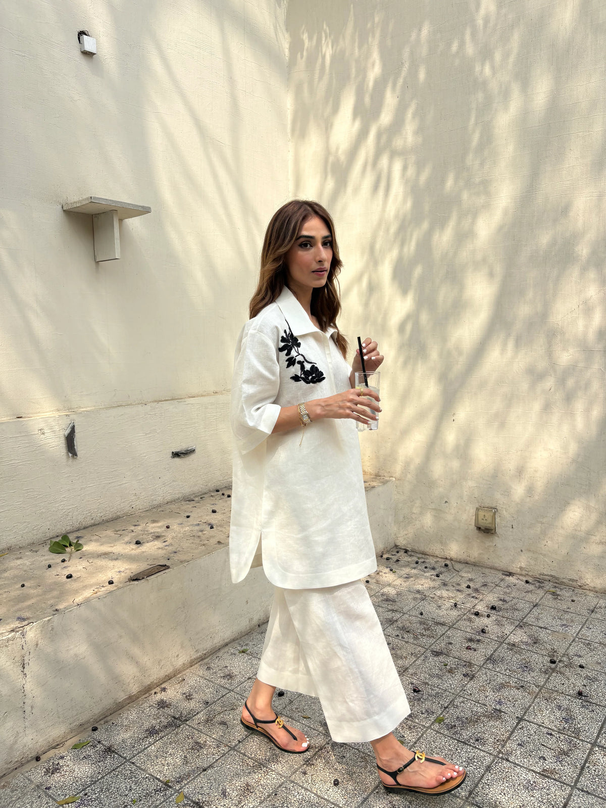 Off-White Cotton Co-Ord Set
