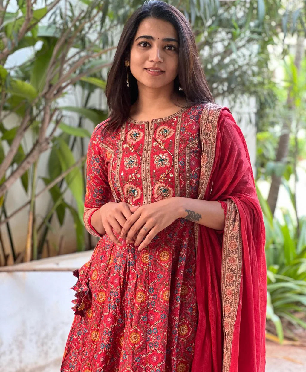 EXCLUSIVE DESIGNER HEAVY COTTON WITH EMBROIDERY WORK SUIT