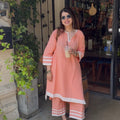 Cotton Kurta Set with Contrast White Border