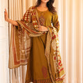 Elegant Maroon Printed Kurta Set with Dupatta & Ethnic Clutch
