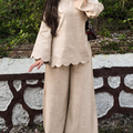 Scallop-Trim Co-Ord Set for Women