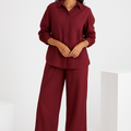 Women Pure Cotton Shirt & Trousers