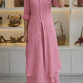 Women Casual  Long Solid Co-Ord Set