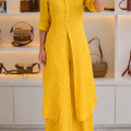 Women Casual  Long Solid Co-Ord Set