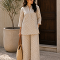 Midnight Checks Cotton Co-ord Set for Women