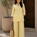 Midnight Checks Cotton Co-ord Set for Women
