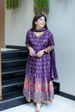 Women Printed And Hand Embroidered Work Suit Set