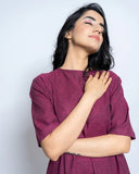 Women Solid Cotton Kurta Set