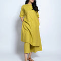 Women Solid Cotton Kurta Set