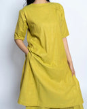 Women Solid Cotton Kurta Set