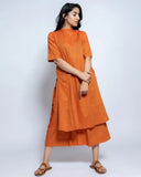 Women Solid Cotton Kurta Set