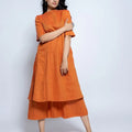Women Solid Cotton Kurta Set