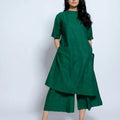Women Solid Cotton Kurta Set