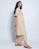 Women Solid Cotton Kurta Set