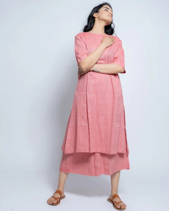 Women Solid Cotton Kurta Set