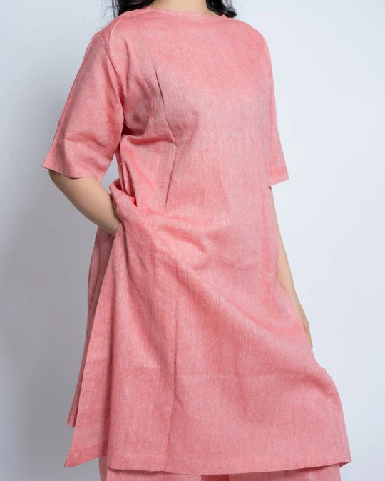Women Solid Cotton Kurta Set