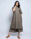 Women Solid Cotton Kurta Set