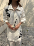 Off-White Cotton Co-Ord Set
