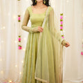 Pastel Green Premium Designer Anarkali Set