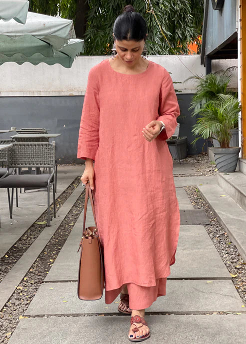 Cotton Plain Kurta Set