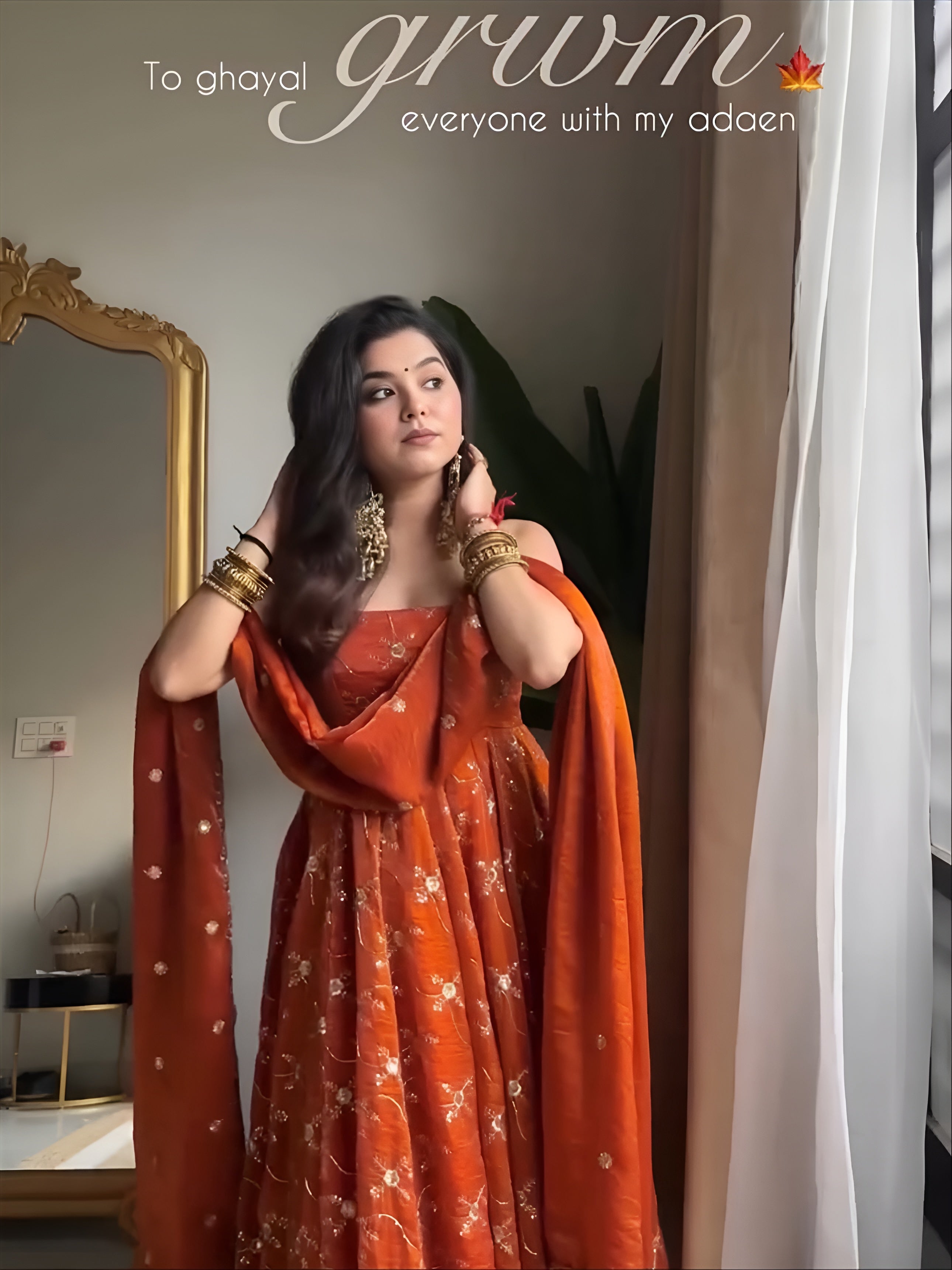 Masoom Minawala Luxe Edition Heavy Fendy Silk Designer Anarkali with Thread and Sequin Work