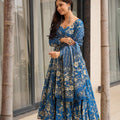 Blue Cotton Suit Set