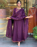 Purple Color Premium Cotton Suit Set