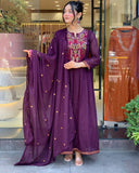 Purple Color Premium Cotton Suit Set