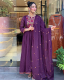 Purple Color Premium Cotton Suit Set
