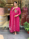 Women Embroidered Cotton Suit Set