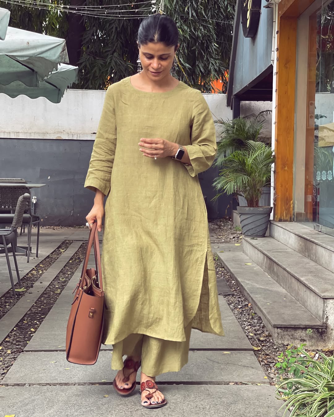 Cotton Plain Kurta Set