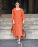 Cotton Plain Kurta Set